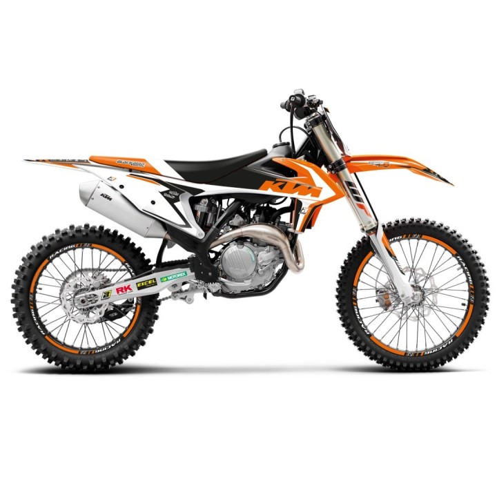 Plastiki i naklejki BLACKBIRD komplet naklejek (oklein) + pokrowiec poszycie na siedzenie ktm sx/sx-f '19-'22, exc/exc-f '20-'2…