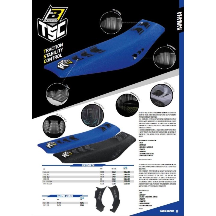 BLACKBIRD pokrowiec / poszycie na siedzenie yamaha yz 250F '19-'23,WR 250F '20-'23, yz 450F '18-'22,WR 450F '19-'23 tsc