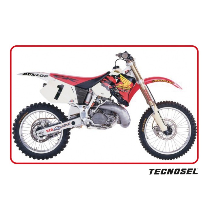 TECNOSEL (blackbird) pokrowiec / poszycie na siedzenie honda cr 125 '93-'97, cr 250 '92-'96, replica team honda '95 usa, czerwo…