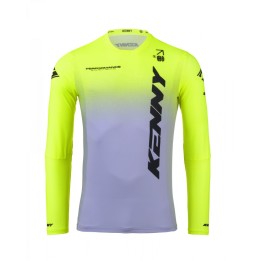 KENNY RACING KOSZULKA CROSS/ENDURO MODEL PERFORMANCE GRADIENT GREY/NEON YELLOW