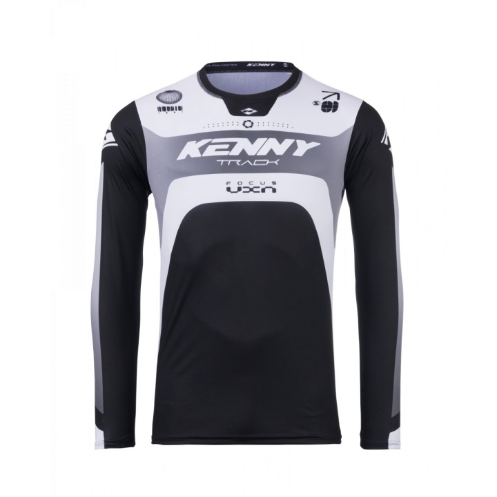 KENNY RACING KOSZULKA CROSS/ENDURO MODEL TRACK FOCUS BLACK/WHITE