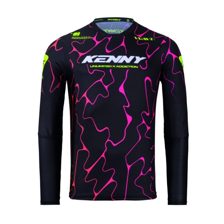 KENNY RACING KOSZULKA CROSS/ENDURO PERFORMANCE KID/JUNIOR/DZECIĘCE WAVE BLACK