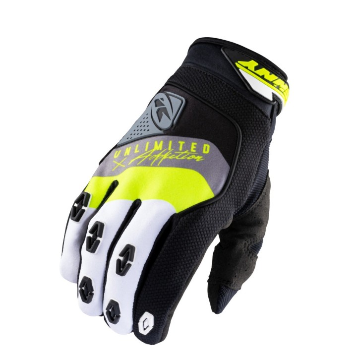 KENNY RACING RĘKAWICE CROSS/ENDURO MODEL SAFETY BLACK/GREY/YELLOW
