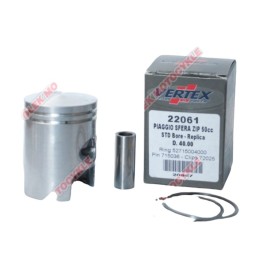 Silnik VERTEX tłok piaggio,sfera,zip,quarz,free 40,60 mm (+0,60) ( pierścienie 52715004060 x 2 szt. )