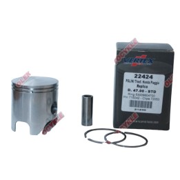 Silnik VERTEX tłok polini, honda, piaggio 46,95MM sworzeń 12MM (pierścienie 53009804700 x 2 szt.)