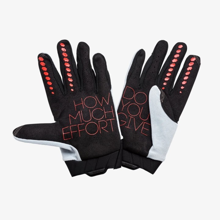 100 PROCENT RĘKAWICE CROSS/ENDURO/MTB GEOMATIC GLOVES GREY/RACER RED