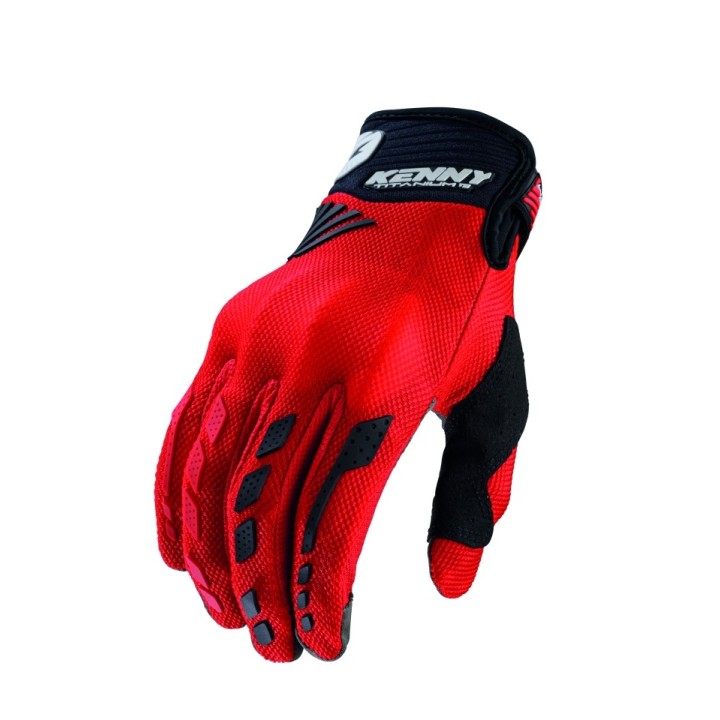 KENNY RACING RĘKAWICE D3O TITANIUM RED