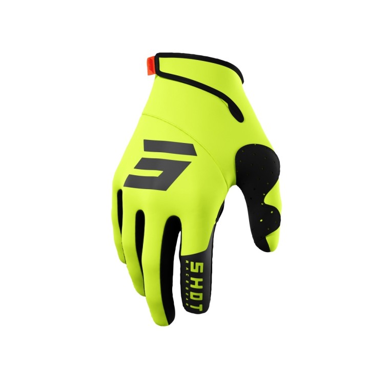 SHOT RACING WYPRZEDAŻ RĘKAWICE SOFTSHELL ZIMOWE TRAINER 2.0 NEON YELLOW