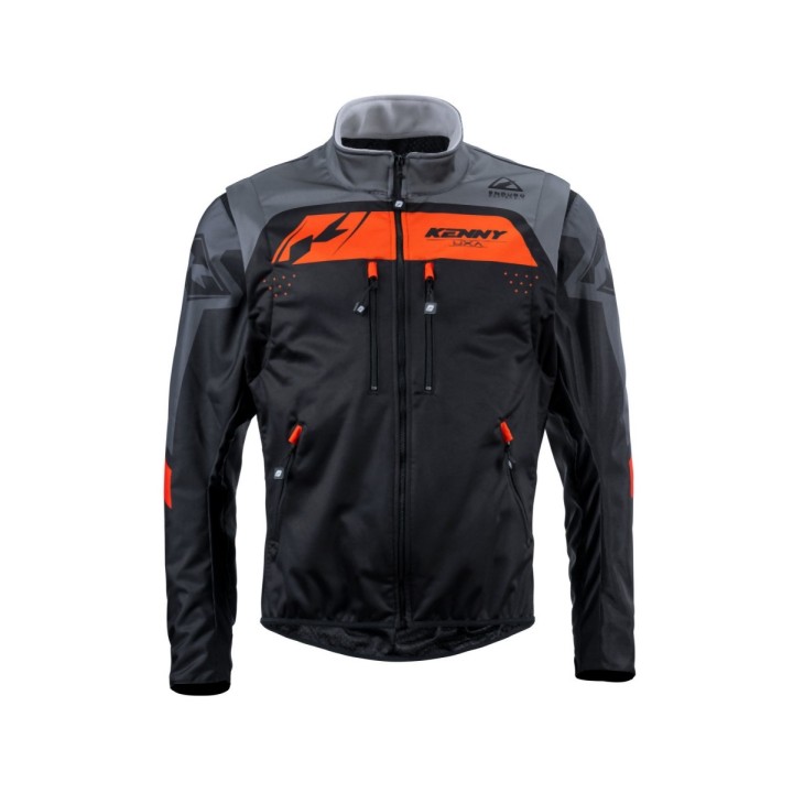 KENNY RACING KURTKA ADVENTURE/ENDURO MODEL SOFTSHELL BLACK/ORANGE