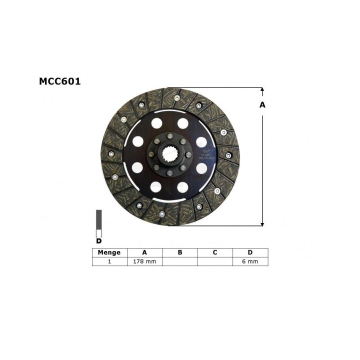 Silnik TRW zf tarcza sprzęgłowa bmw r 50 / 60 69-73, r 75 69-80, r 90 73-76, r 100 76-80, (EBS6603)