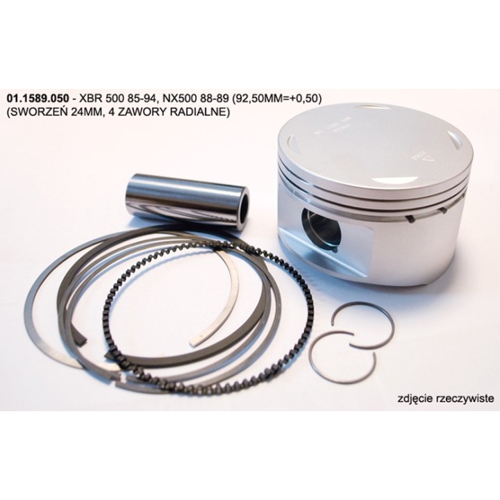 Silnik PROX tłok honda xbr 500 85-94, nx 500 88-89 (92,50MM=+0,50) (sworzeń 24MM, 4 zawory radialne)