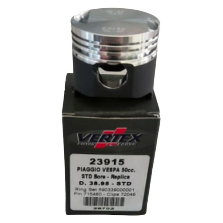 Silnik VERTEX tłok piaggio vespa liberty 50, zip 50, aprilia scarabeo 50 (4T) (39,75MM) (+0,80MM)