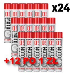 OMOTO ZESTAW 24 SZTUKI SPRAY SMAR DO ŁAŃCUCHA 750ML OFF ROAD O! CHAIN LUBE + 12 SZTUK PO 1 ZŁ SPRAY SMAR DO ŁAŃCUCHA 750ML OFF R