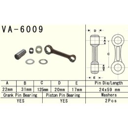 Silnik VESRAH korbowód yamaha yz 250 (YZ250) '99-'20 (VA6009) (made in japan)