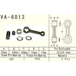 Silnik VESRAH korbowód yamaha yz 125 (YZ125) '97-'00 (VA6013) (made in japan)