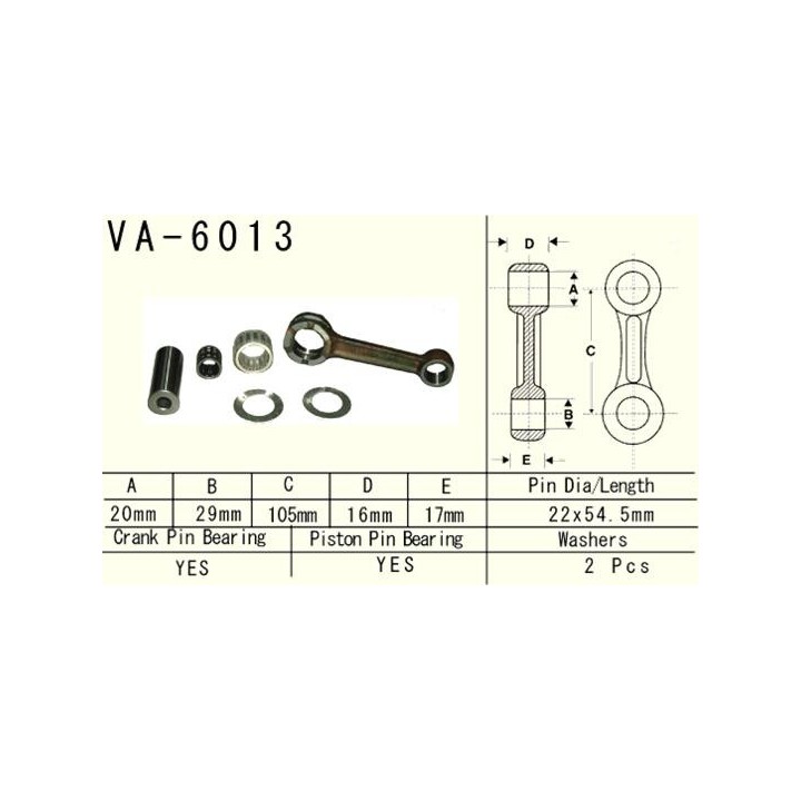 Silnik VESRAH korbowód yamaha yz 125 (YZ125) '97-'00 (VA6013) (made in japan)