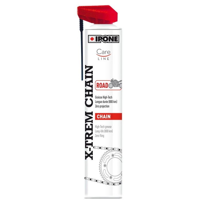 IPONE SPRAY CHAIN 750ML X-TREM ROAD SMAR DO ŁAŃCUCHÓW (CARELINE) (AKC) (12) KARTON 12 SZTUK