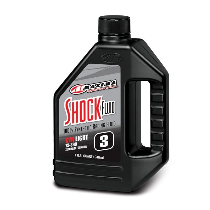 MAXIMA RACING OILS OLEJ DO CENTRALNEGO AMORTYZATORA SYNTHETIC RACING SHOCK FLUID LIGHT 3WT 946 ML (1 LITR) (12) (AKC)