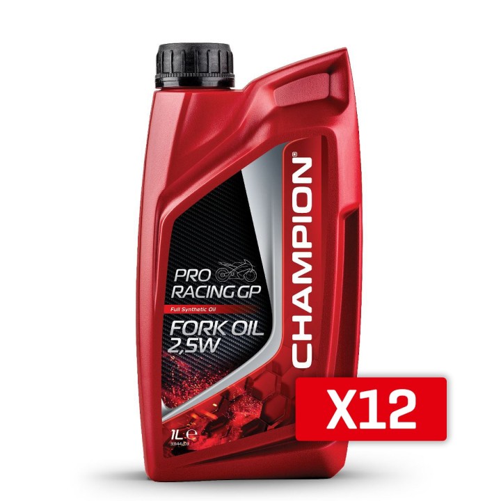 CHAMPION OLEJ DO TELESKOPÓW / AMORTYZATORÓW / ZAWIESZENIA PRORACING GP FORK OIL 2,5W 1L SYNTETYCZNY (AKC)