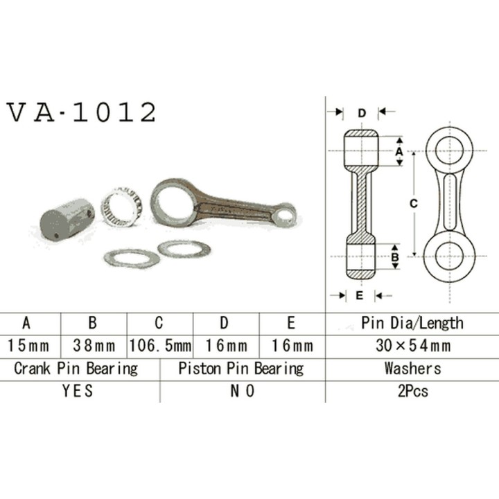 Silnik VESRAH korbowód honda trx 200 '90-'97 (VA1012) (made in japan)