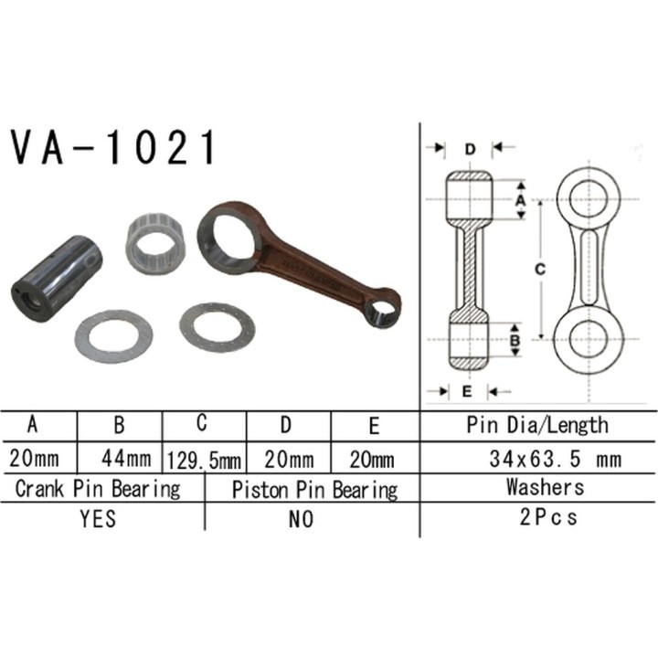 Silnik VESRAH korbowód honda TRX500 fe/fm/tm '05-'11 (fourtrax, foreman) (VA1021) (made in japan)