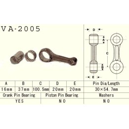 Silnik VESRAH korbowód yamaha yfm/yfb 225 '83-'04, xt 225 (VA2005) (YFM225) (XT225) (made in japan)