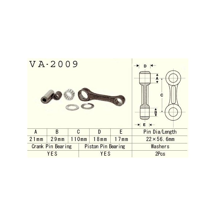 Silnik VESRAH korbowód yamaha yfs 200 (YFS200) blaster '88-'06 (VA2009) (made in japan)