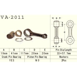 Silnik VESRAH korbowód yamaha yfm 400 (YFM400) big bear '99-'13 (VA2011) (made in japan)