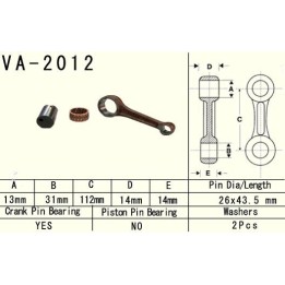 Silnik VESRAH korbowód yamaha yfm 125 (YFM125) grizzly '04-'13, yfm 125 (YFM125) hunter '05-'08, yfa 125 (YFA125) brezze '89-'0…