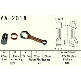 Silnik VESRAH korbowód yamaha yfm 660 (YFM660) raptor '02-'05, grizzly yfm 660 (YFM660) '02-'08 (VA2018) (made in japan)