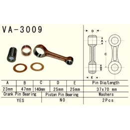 Silnik VESRAH korbowód suzuki lta/ltf 500 vinson '02-'07, quadruner '98-'02, cf moto 500, arctic cat xt 550/700 '09- (VA3009) (…