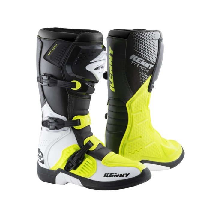 KENNY RACING BUTY CROSS/ENDURO MODEL TRACK WHITE/NEON YELLOW