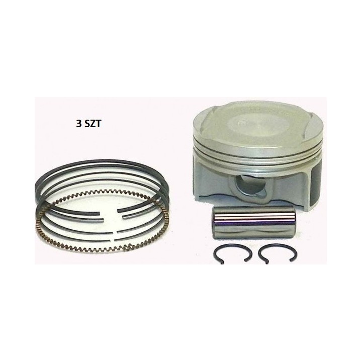 Silnik WOSSNER komplet tłoków sea doo spark ace '14-'19 (4T) (+0,50MM=74,50MM) (tłok 74,44MM) (3SZT) (sworzeń 17MM) (tłok sea d…