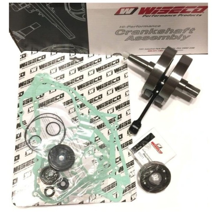 WISECO wał korbowy honda cr 250 '02-'04 (z łożyskami i uszczelniaczami na wał oraz kompletem uszczelek na dół silnika) (HR4056)