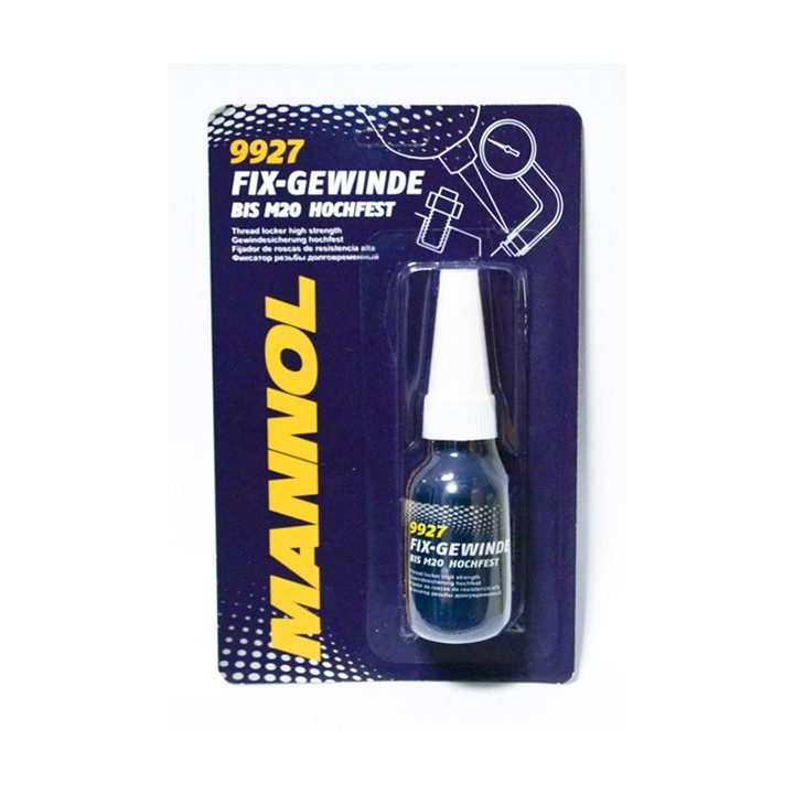 MANNOL FIX-GEWINDE HOCHFEST - KLEJ DO GWINTÓW, CZERWONY 'MOCNY' 10ML (9927) (144)