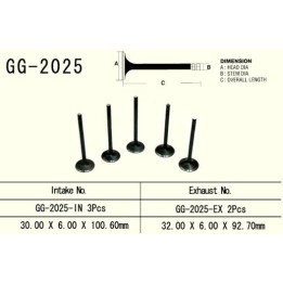 Silnik VESRAH zawór wydechowy yamaha yfm 660 grizzly/raptor '01-'08, XTZ660 tenere '91-'99, yxr 660 rhino 04-05 (2 na pojazd) (…