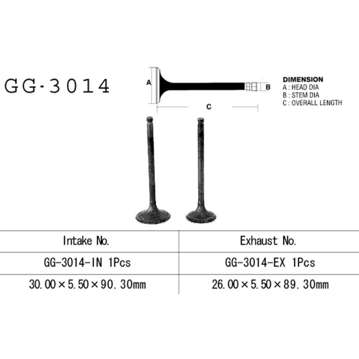 Silnik VESRAH zawór wydechowy suzuki dr 125 /DRZ125 '86-'17, gn 125 '91-97' (1 na pojazd) (26,00X5,5X89,30) (oem: 12005-S003,12…