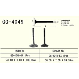 Silnik VESRAH zawór wydechowy kawasaki kvf 360 '03-'13 (1 na pojazd) (oem: 12005-1326) (1SZT.) (made in japan)