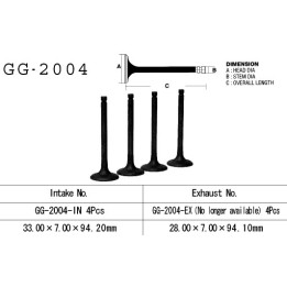 Silnik VESRAH zawór ssący yamaha xj 650 80-84, XJ650 80-84, xj 750 '82-85' (33,0X7,00X94,20) (oem: 16G-12111-00,4H7-12111-00) (…