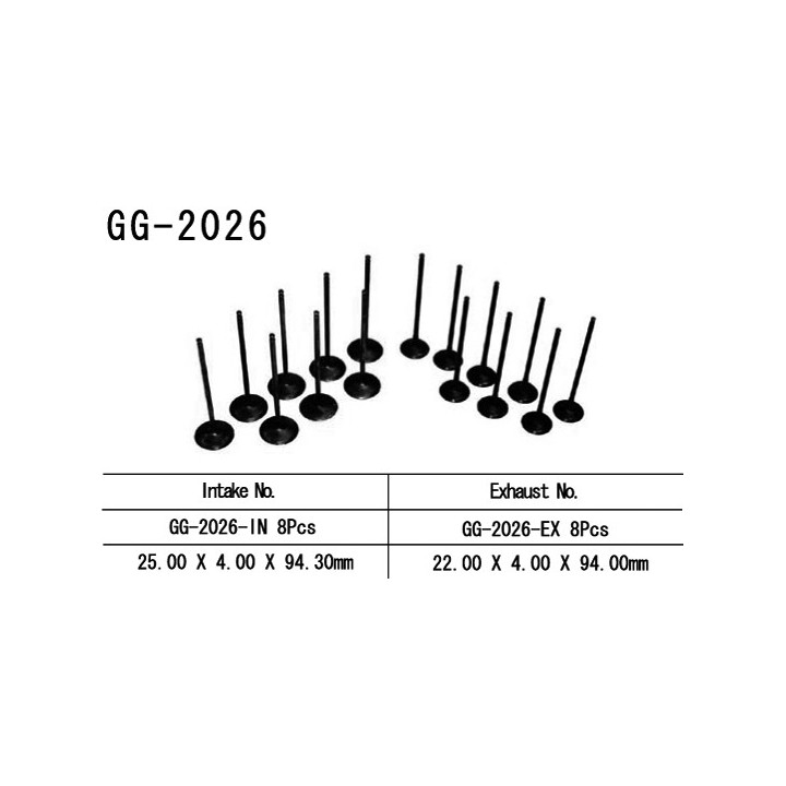 Silnik VESRAH zawór ssący yamaha yzf R6 99-02 (oem: 20S-12111-00,5EB-12111-00,5EB-12111-10) (1SZT.) (made in japan)