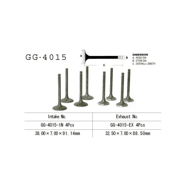 Silnik VESRAH zawór ssący kawasaki klr 650 '87-'09, gpz 1100 unitrak '83-'85, zn 1100B ltd '84-85' (oem: 12004-1021,12004-1087)…