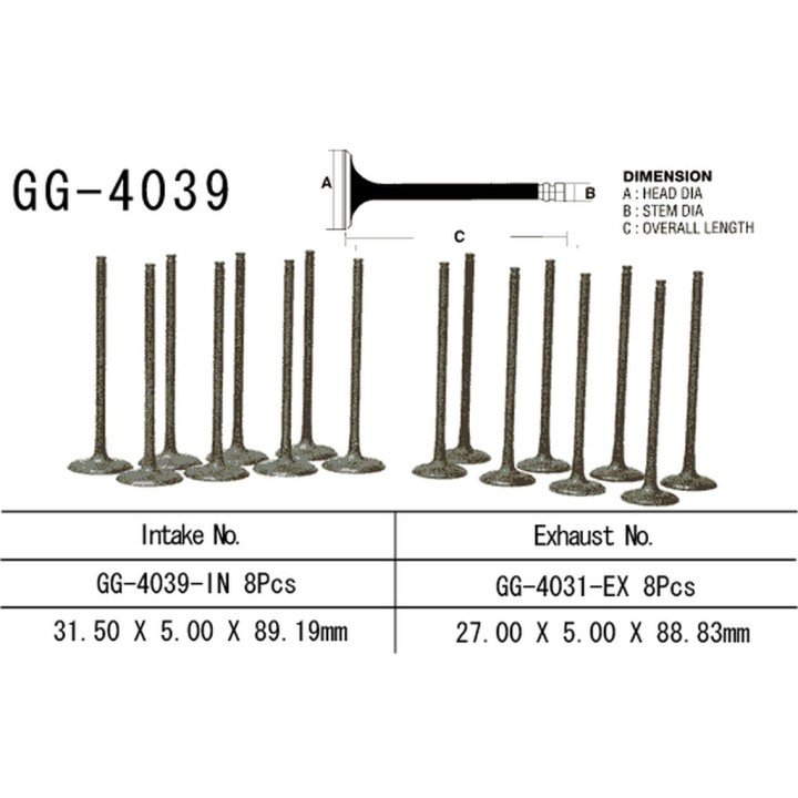 Silnik VESRAH zawór ssący kawasaki zz-r 1100/1200 '90-'05, zrx 1100/1200 '99-'05, gpz 1100 '95-'97 (oem: 12004-1093) (1SZT.) (m…