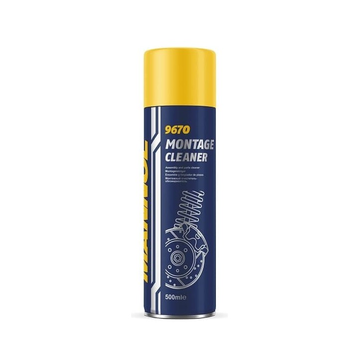 MANNOL MONTAGE CLEANER PREPARAT DO ODTŁUSZCZANIA HAMULCÓW 500ML BRAKE CLEANER (9670) (24) (1200)