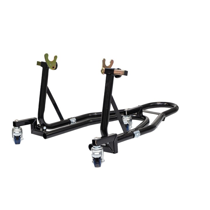 BIKETEC PRO PODNOŚNIK / STOJAK MOTOCYKLOWY POD TYLNE KOŁO TYP-V I TYP-L (POD ROLKI I WAHACZ) NA WÓZKU