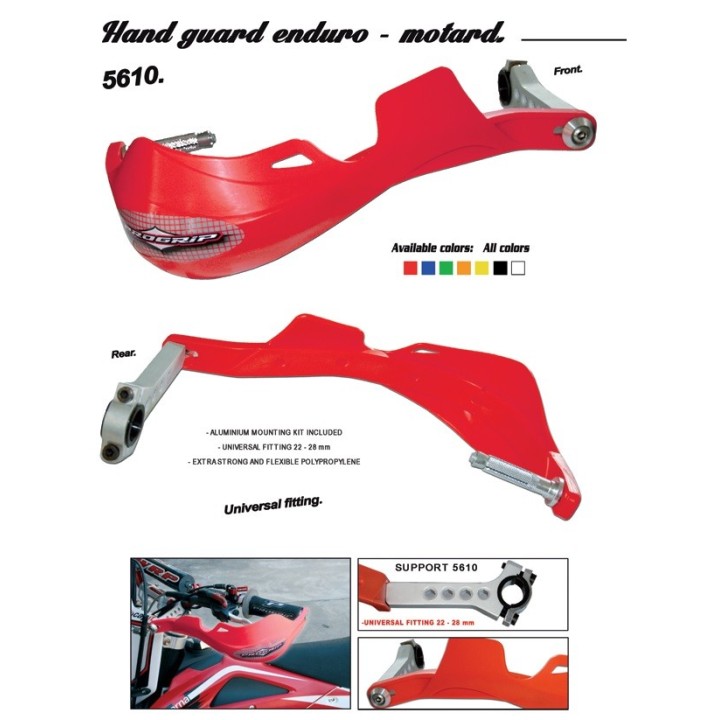 PROgrip osłony rąk (handbary) PG5610 mocowane dwupunktowo (22+28MM) - - std cena 179,80