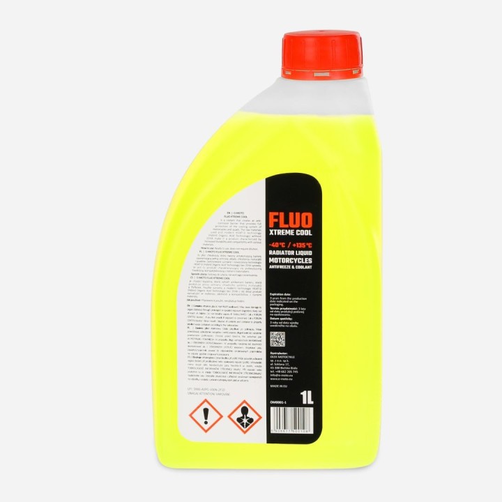Omoto płyn do chłodnic 1L o! fluo xtreme cool +135 gotowy do użycia (o!moto) (OLE-001) (-40 do +135)