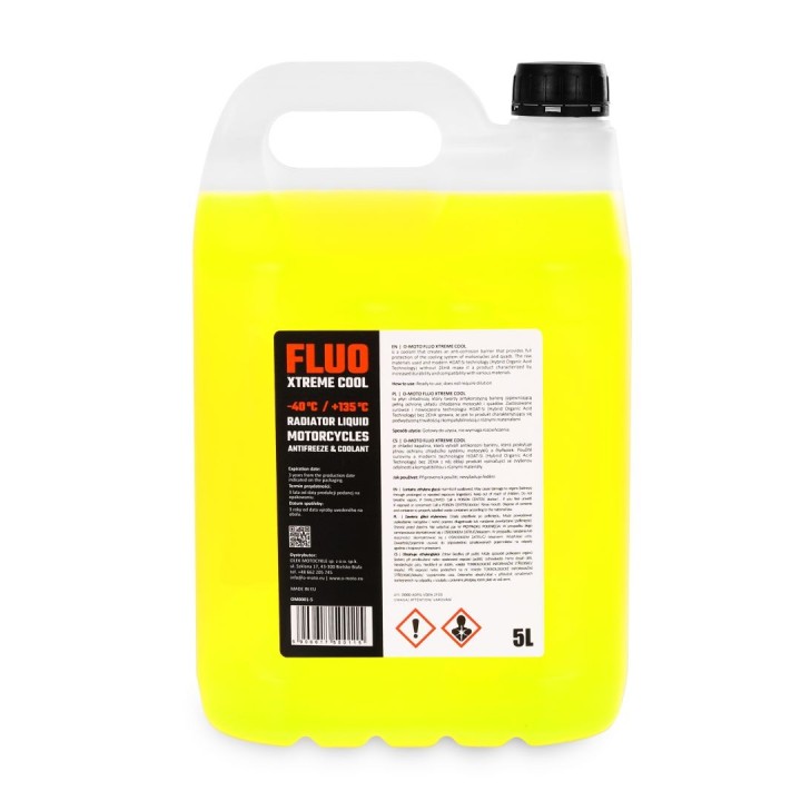 Omoto płyn do chłodnic 5L o! fluo xtreme cool +135 gotowy do użycia (o!moto) (OLE-002) (-40 do +135)