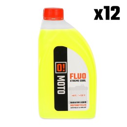 Omoto zestaw 12 sztuk płyn do chłodnic 1L o! fluo xtreme COOL+135 gotowy do użycia (o!moto) (OLE-001) (-40 do +135) (pakiet 12…
