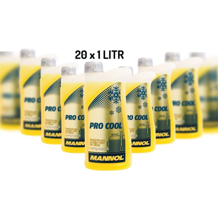 MANNOL płyn do chłodnic pro cool 1L motocyklowy (-40ST.C/+135ST.C) gotowy do użycia - karton 20 szt. (pakiet)