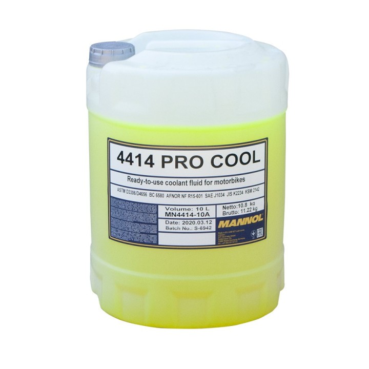 MANNOL płyn do chłodnic pro cool 10L motocyklowy (-40ST.C/+135ST.C) gotowy do użycia (75)